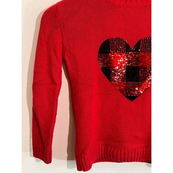 Girls Red Hearts Day 2 Piece Matching Outfit Sweater & Leggings - Picture 5 of 14